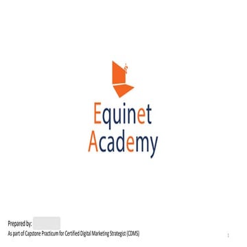 Capstone Practicum for Equinet Academy