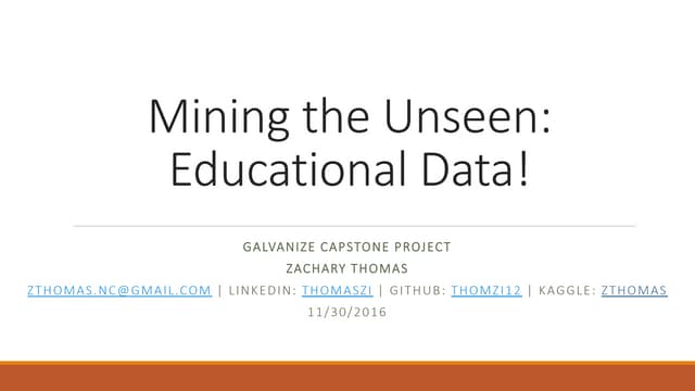 Could a Data Science Program use Data Science Insights?