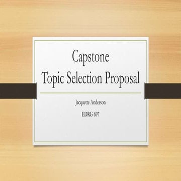 Capstone topic proposal 