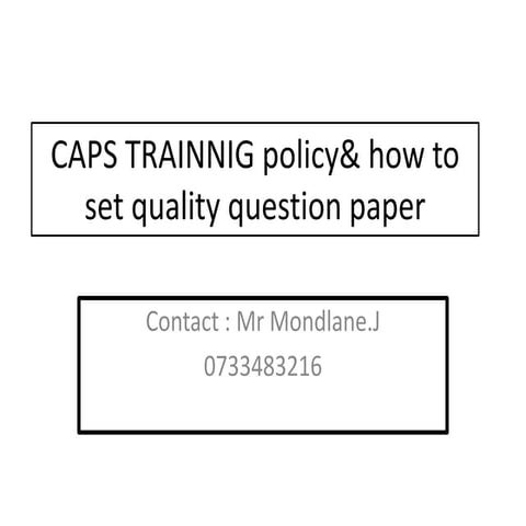Caps trainnig policy&amp; how to set quality