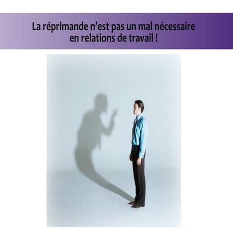 La réprimande en enteprise
