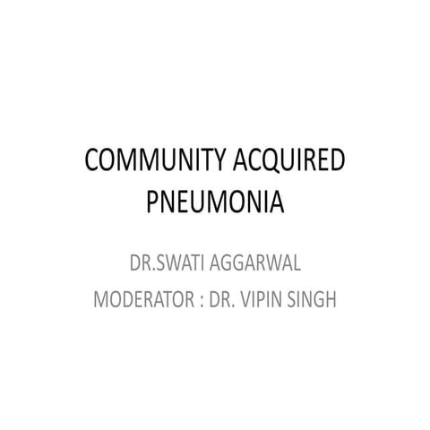 COMMUNITY AQUIRED PNEUMONIA
