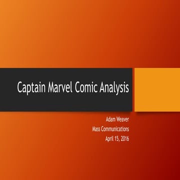 Captain marvel comic analysis: Adam Weaver