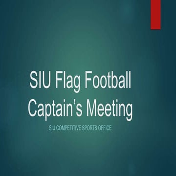 SIU Flag Football Captain's Meeting 