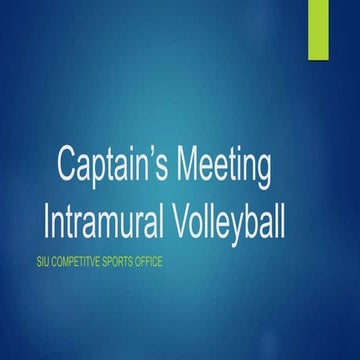 SIU 6v6 Volleyball Captain's Meeting 