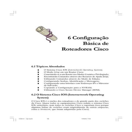CCNA 4.1 - Capítulo 06   configuração básica de roteadores cisco