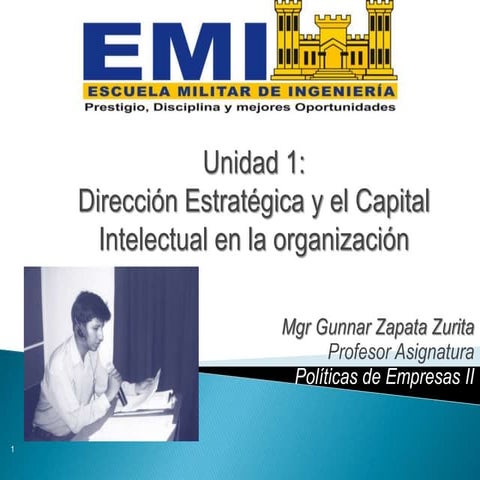 Capítulo 1 Dirección Estratégica, Capital Intelectual y desarrollo de Activos...