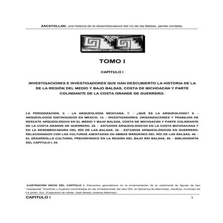 Capítulo 1 libro zacatollan una historia... | PDF