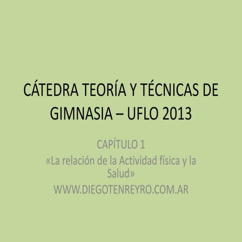 La relación de la actividad física y la salud