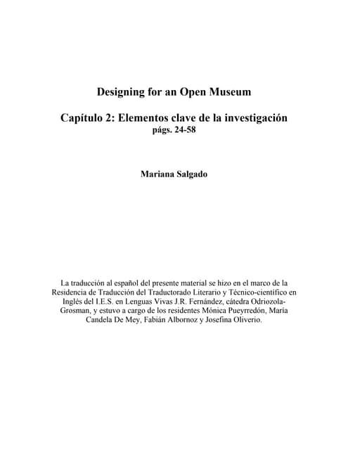 Capítulo 2  Designing for an open museum