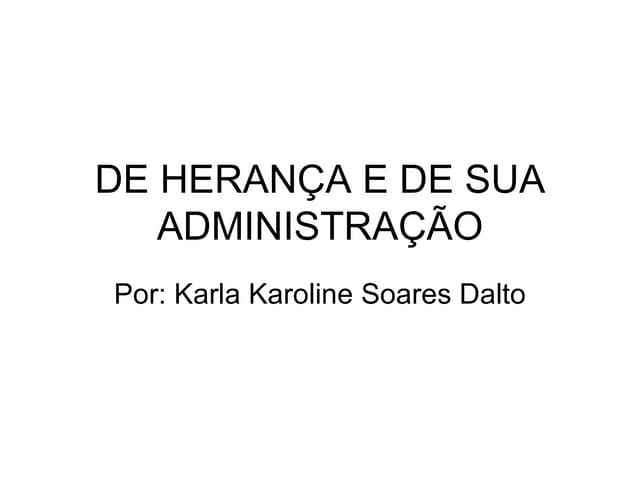 Capítulo 3   da herança e de sua ad...