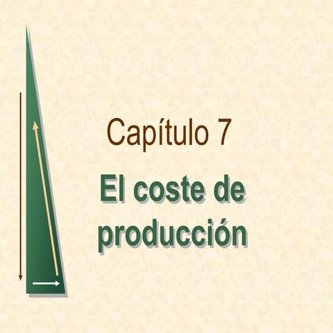 Capítulo 7 El coste de producción