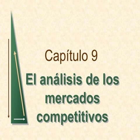 Capítulo 9 El análisis de los mercados competitivos