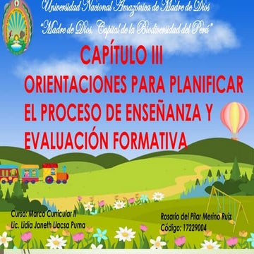 CAPÍTULO III ORIENTACIONES PARA PLANIFICAR EL PROCESO DE ENSEÑANZA ...