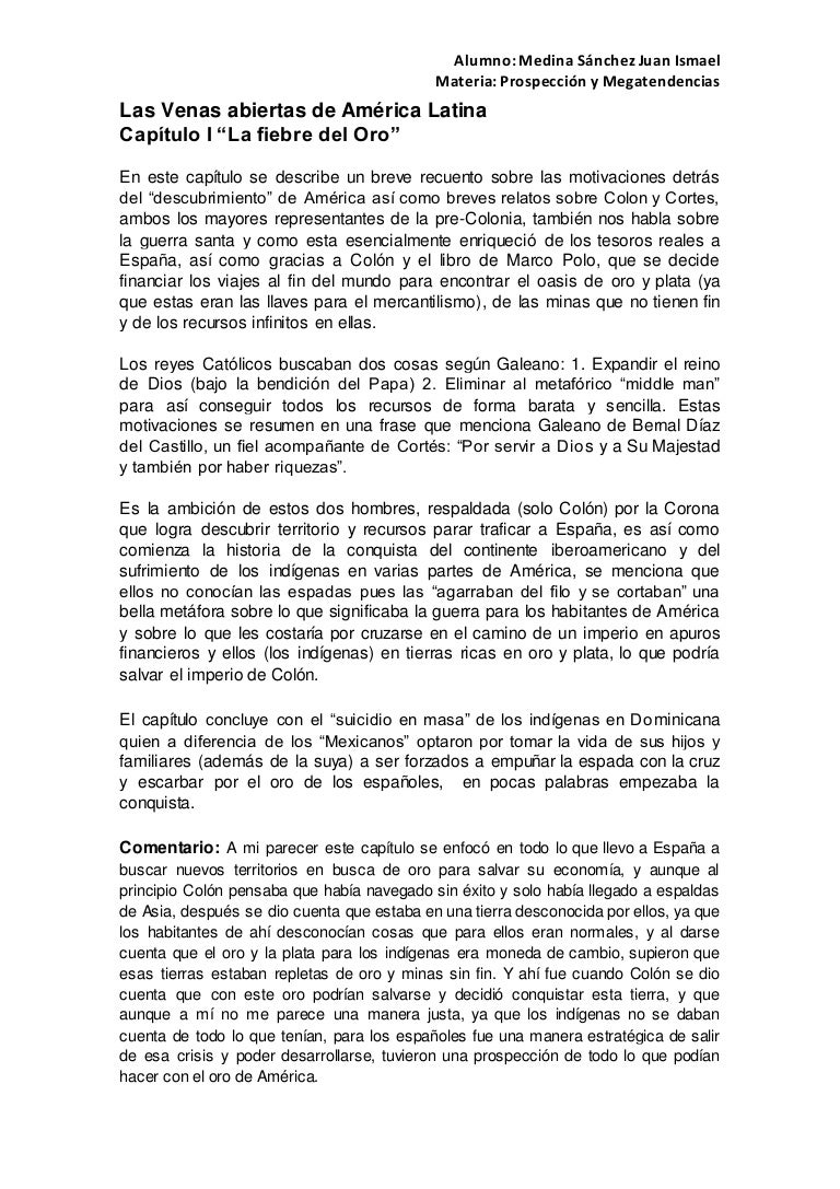 Capitulo I Las Venas Abiertas De America Latina