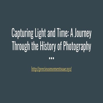 Capturing Time: The Evolution and History of Cameras | PPTX