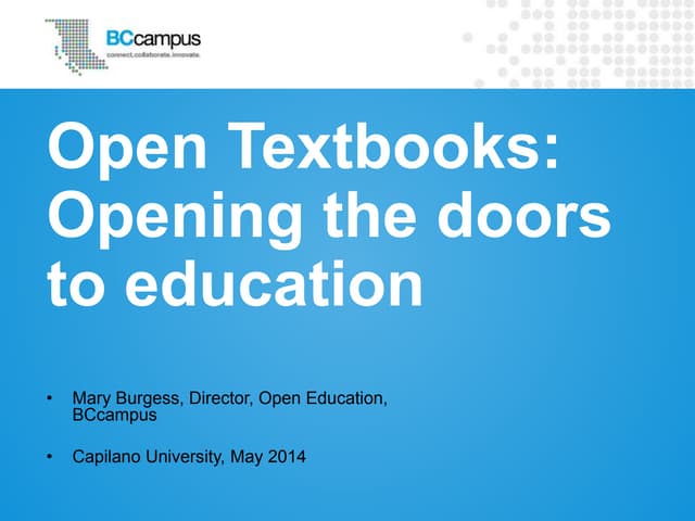 Capilano U Presenation May 2014