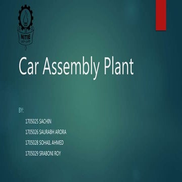 Car assembly plant facility planning