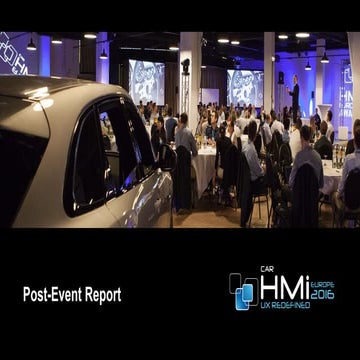 Car HMi Europe 2016 - Post Event Report