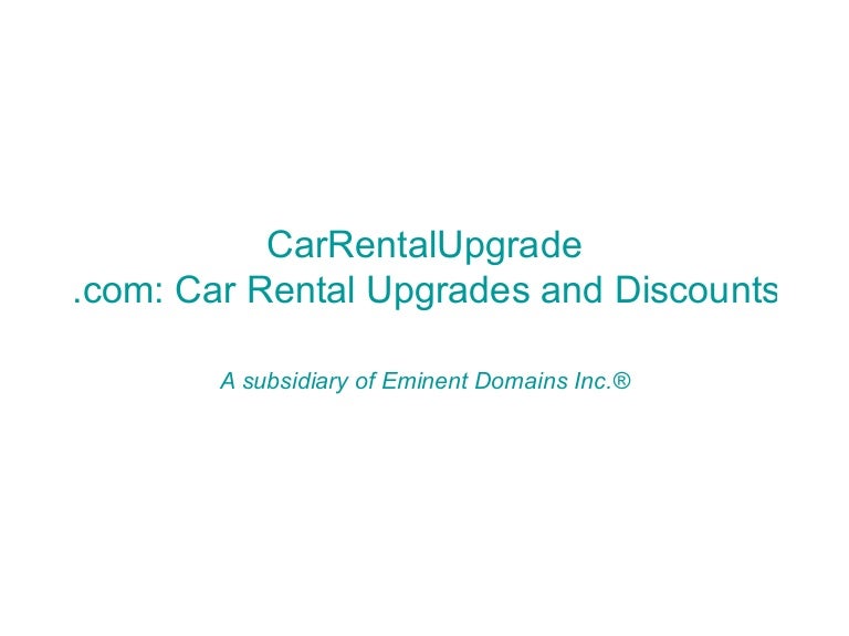 Car Rental Upgrades and Discounts
