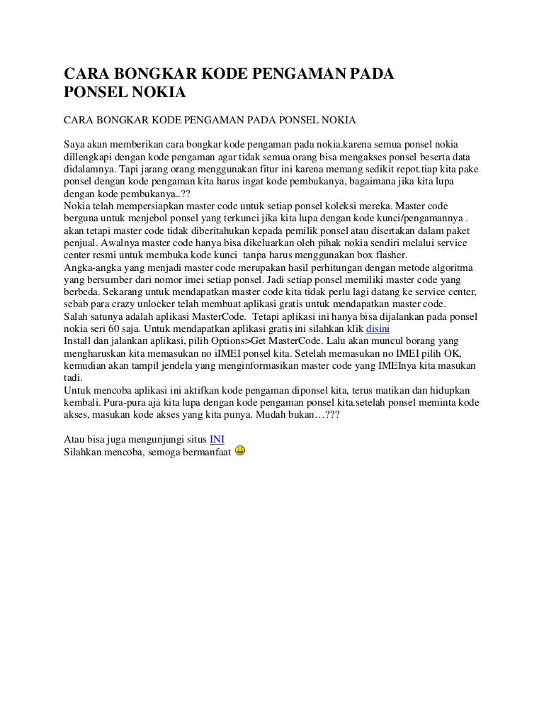 Cara bongkar kode pengaman pada ponsel