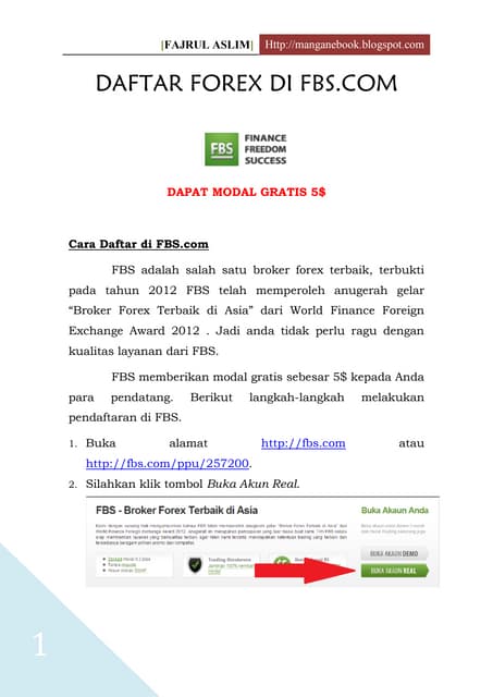 Cara daftar forex