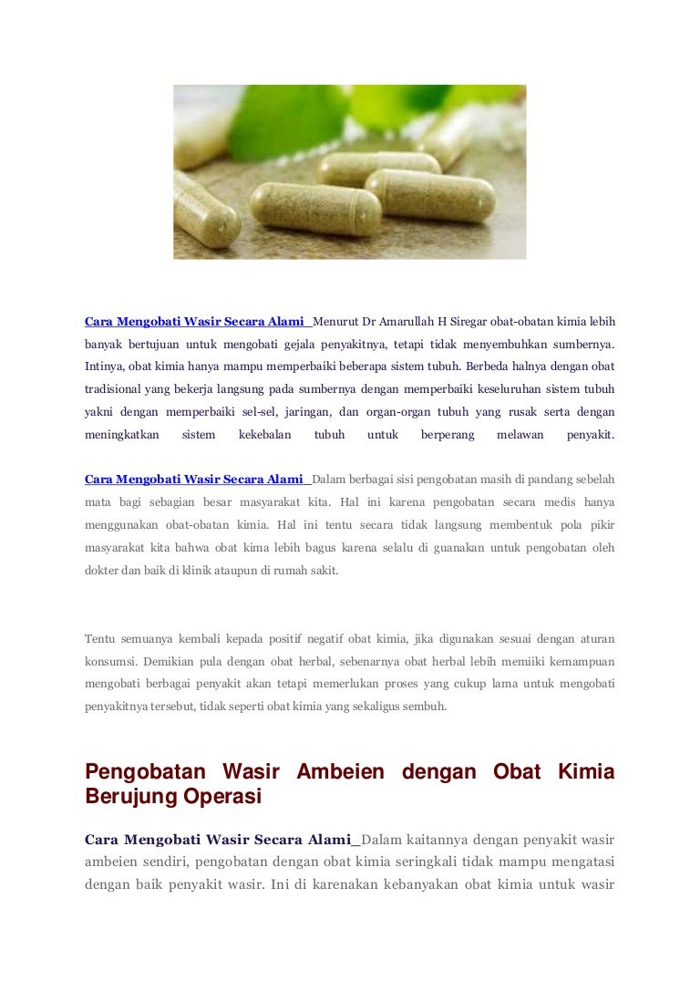 Cara Mengobati Wasir Cara mengobati wasir secara alami