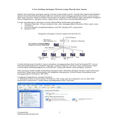 Cara setting-jaringan-warnet-cepat