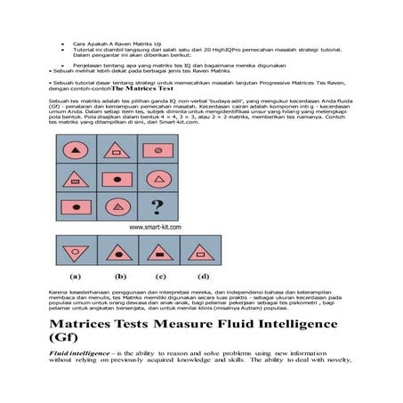 Cara apakah a raven matriks uji
