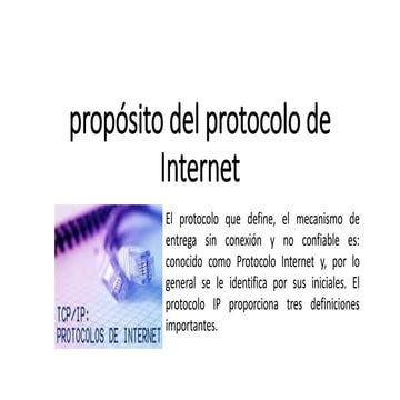 proposito del protocolo ip