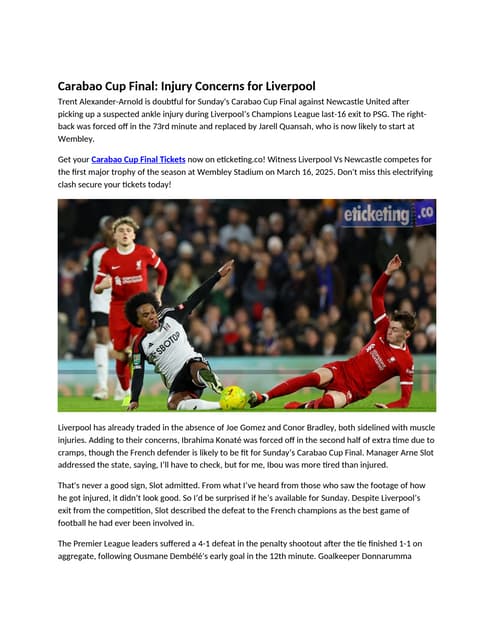 Carabao Cup Final Injury Concerns for Liverpool.docx