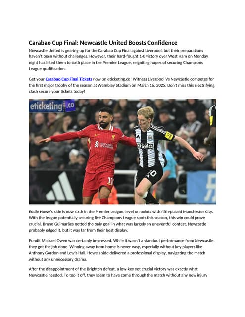 Carabao Cup Final Newcastle United Boosts Confidence.docx