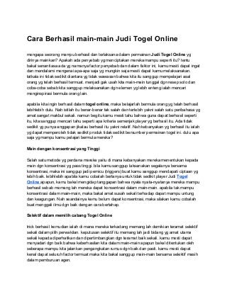 main togel online klik4d