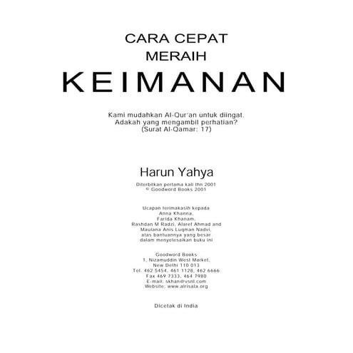 Cara cepat meraih keimanan