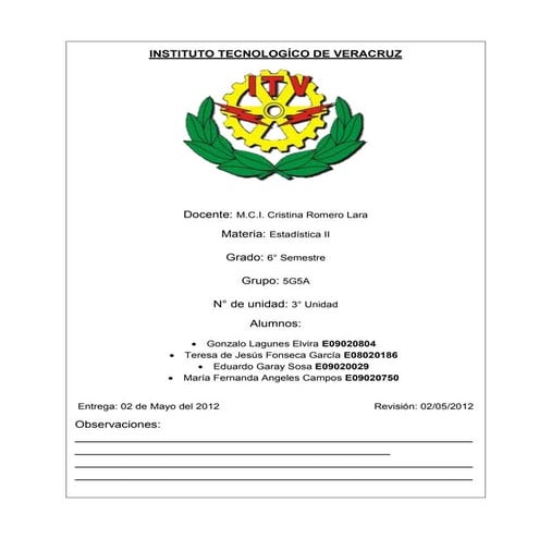 Caracteristicas de las curvas de operación / Estadistica II
