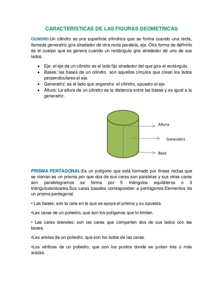 Caracteristicas de las figuras geometricas