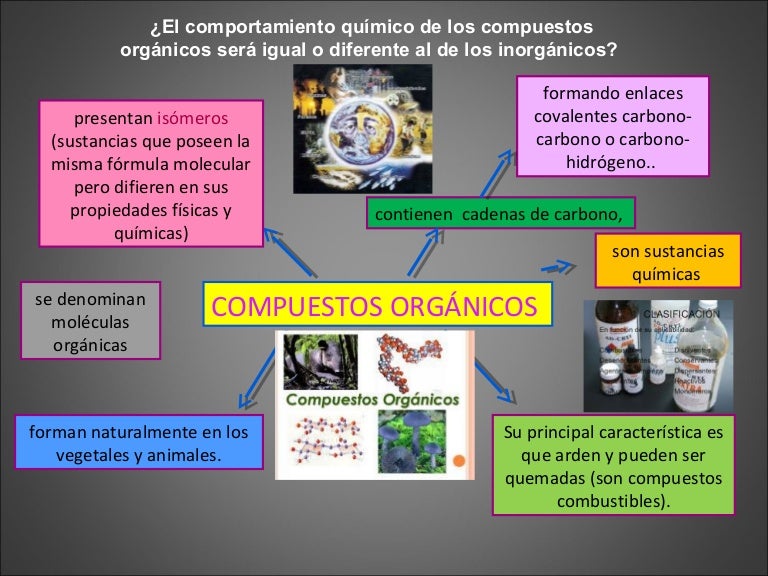 Caracteristicas de sustancias organicas e