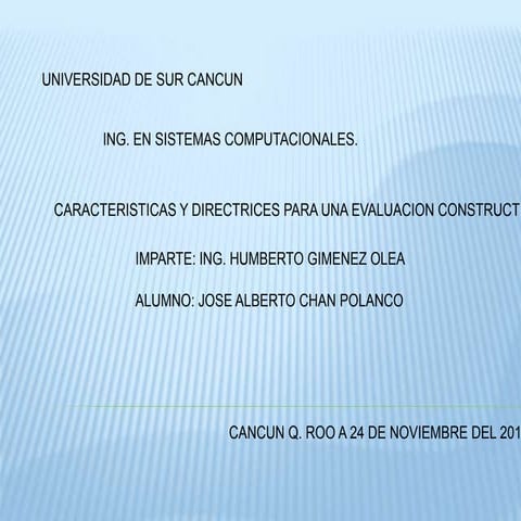 Caracteristicas y directrices.