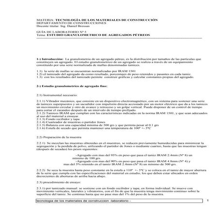 Caracteristicas y ensayos de agregados aridos