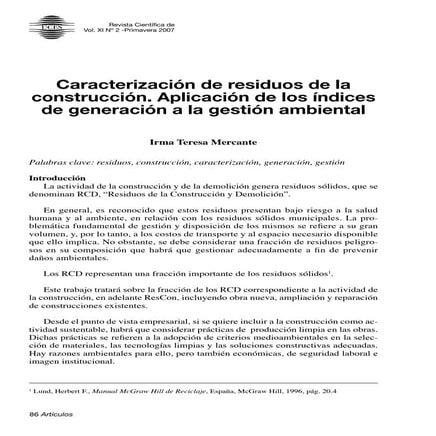 Caracterización de residuos