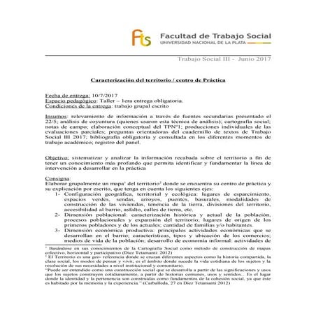 Caracterización territorial