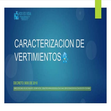 Caracterizacion de vertimientos Decreto 3930 de 2010