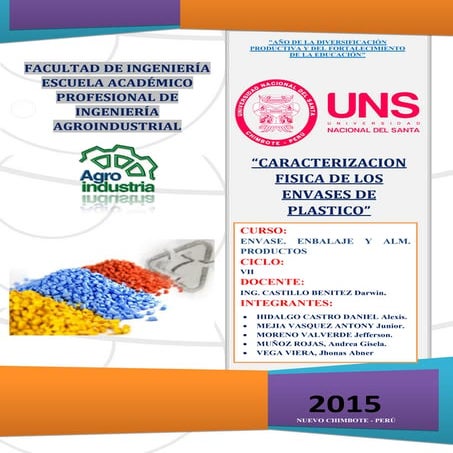 Caracterizacion fisica de los envases de plastico