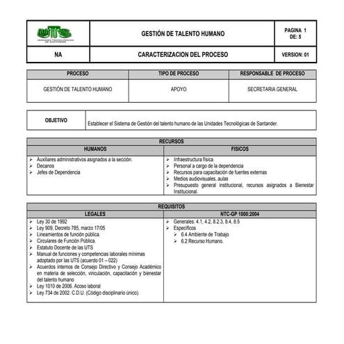 Caracterizacion gestion de_talento_humano[1][1]