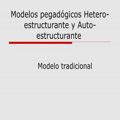 Característica modelo tradicional