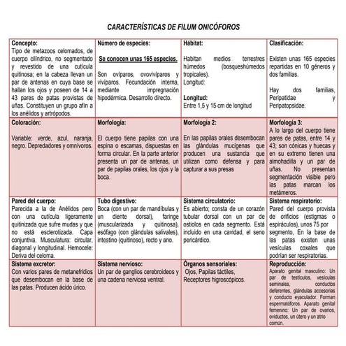 Onychophora slides | PDF