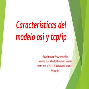 Características del modelo osi y tcp