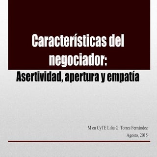 Características del negociador