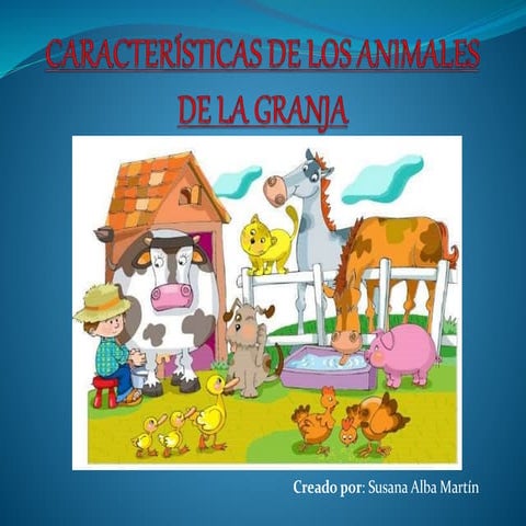 Características de los animales de la granja