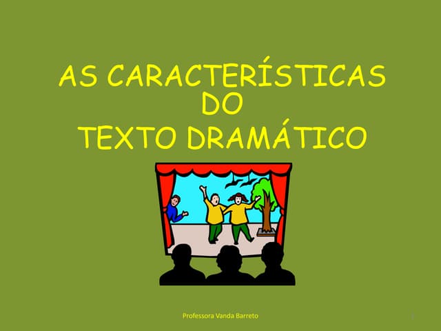Características do texto dramático